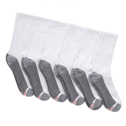 Hanes Men's Socks, Max Cushioned Crew Socks, Available in 6, 8, and 12-Pack, White/Grey Foot Bottom, 12-14 🍁 All In One Marketplace Canada