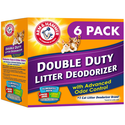 ARM & Hammer Cat Litter Deodorizer Double Duty, 30 oz, 6 Pack Arm & Hammer