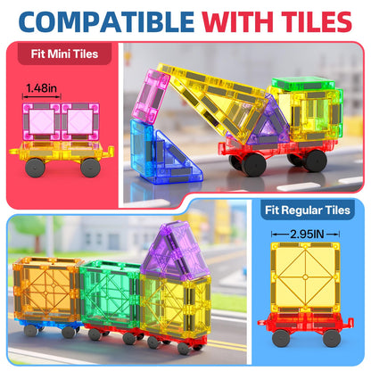 Qltytoy Mini Magnetic Tiles Cars 8PCS Construction Set for Mini,Major Tiles 🍁 All In One Marketplace Canada
