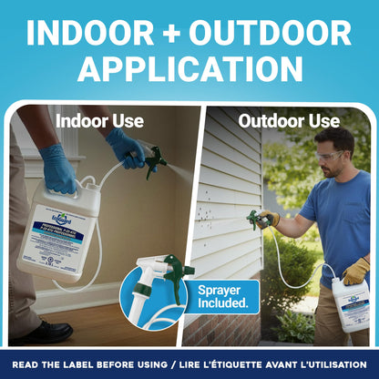 EcoGuard P-22-RTU Residual Insect Killer 3.78L with Sprayer Included, Ready-to-Use Indoor & Outdoor Pest Control for Ants, Cockroaches, Spiders, Fleas, Ticks, Flies & Mosquitoes (P-22-RTU+Sprayer)