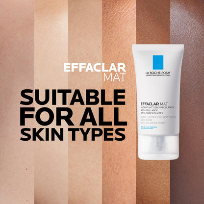 La Roche Posay Face Moisturizer for Oily, Acne-Prone Skin, Effaclar Mat Daily Face Cream, Anti-Shine & Pore Minimizer, Oil-Free, Recommended by Dermatologists, Travel Size, 40ml - Available at All In One Marketplace Canada