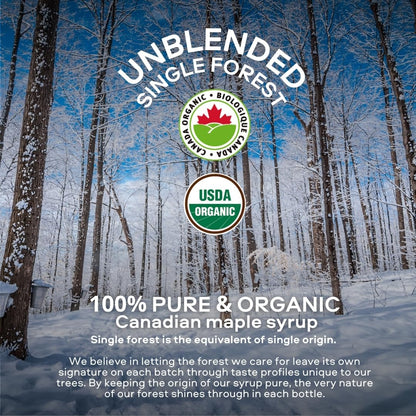 Escuminac Pure Organic Maple Syrup – Grade A Medium Amber – 12 Pack of 50ml Glass Bottles from Quebec