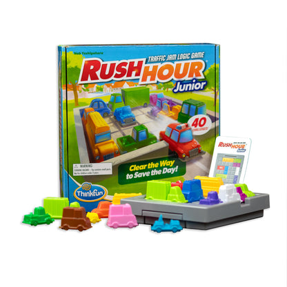 ThinkFun Rush Hour Junior - Classic Traffic Jam Logic Game | New Look for 2024 | STEM Toy for Kids | Engaging Puzzles for Ages 5 and Up | Junior Edition of the International ThinkFun