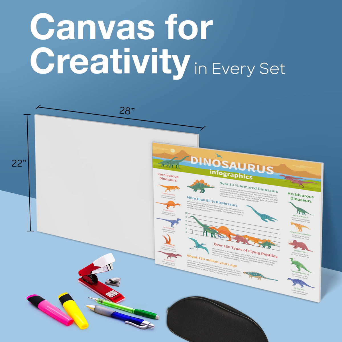 Merangue Bristol Board, Smooth 12-Point Coated Paper Craft Board, Versatile Poster Board, Art Supplies, 22" x 28", Pack of 24, White