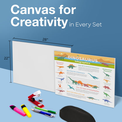 Merangue Bristol Board, Smooth 12-Point Coated Paper Craft Board, Versatile Poster Board, Art Supplies, 22" x 28", Pack of 24, White
