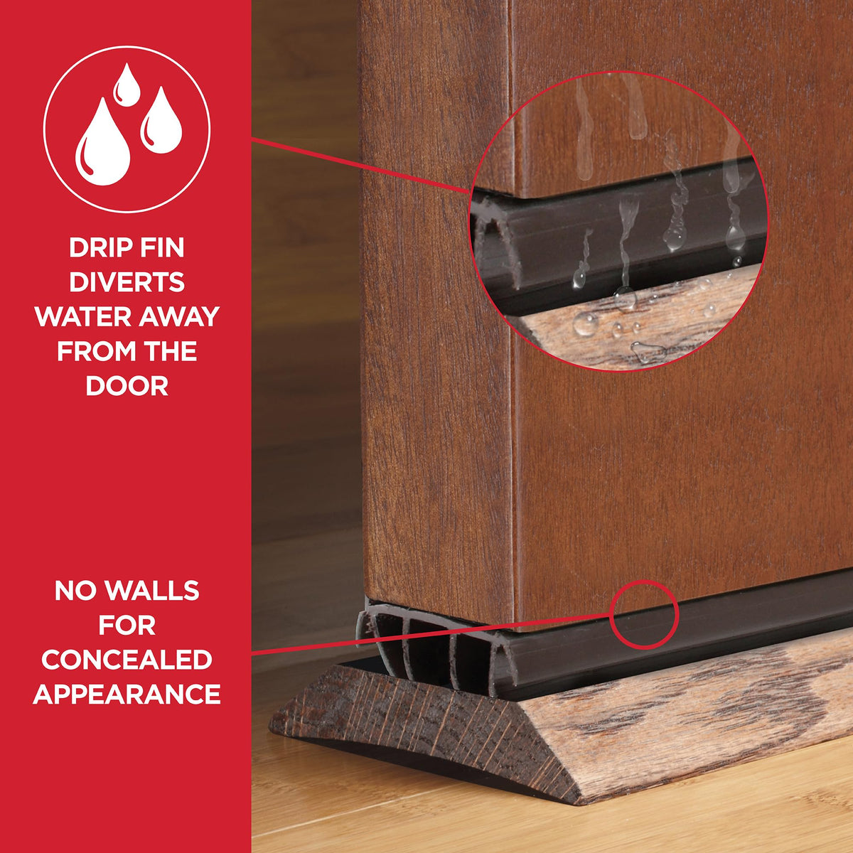 M-D Building Products 67967 35-3/4-Inch Kerf Style Replacement Door Bottom with Vinyl Fins, Brown