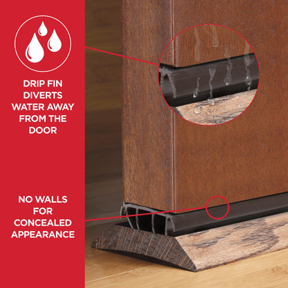 M-D Building Products 67967 35-3/4-Inch Kerf Style Replacement Door Bottom with Vinyl Fins, Brown