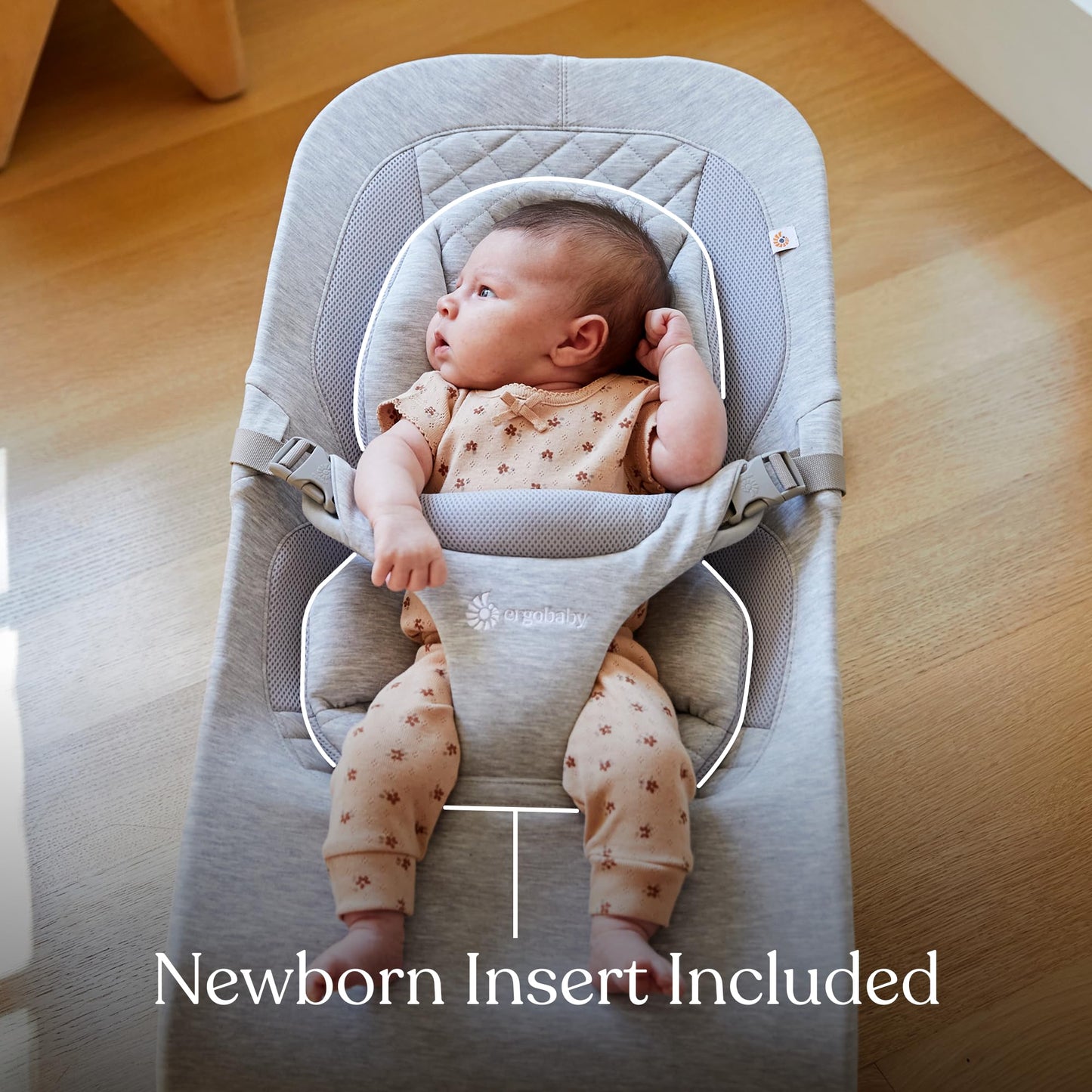Ergobaby Evolve 3-in-1 Bouncer Seat for Babies and Toddlers 5.5-25lbs - Multi Position Baby Rocker Seat with Adjustable Heights, Secure Harness, Newborn Insert - Midnight Blue 🍁 All In One Marketplace Canada
