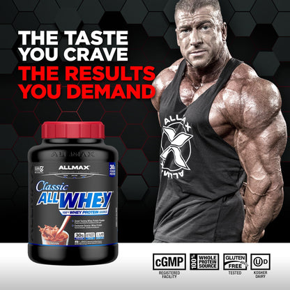 ALLMAX AllWhey Classic Whey Protein Powder, Vanilla, 5 lb