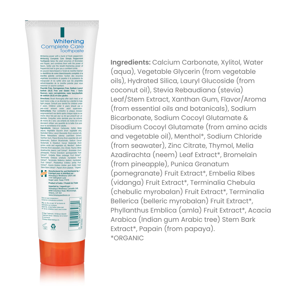 Himalaya Botanique Complete Care Whitening Toothpaste Peppermint 150g 4Pack 🍁 All In One Marketplace Canada