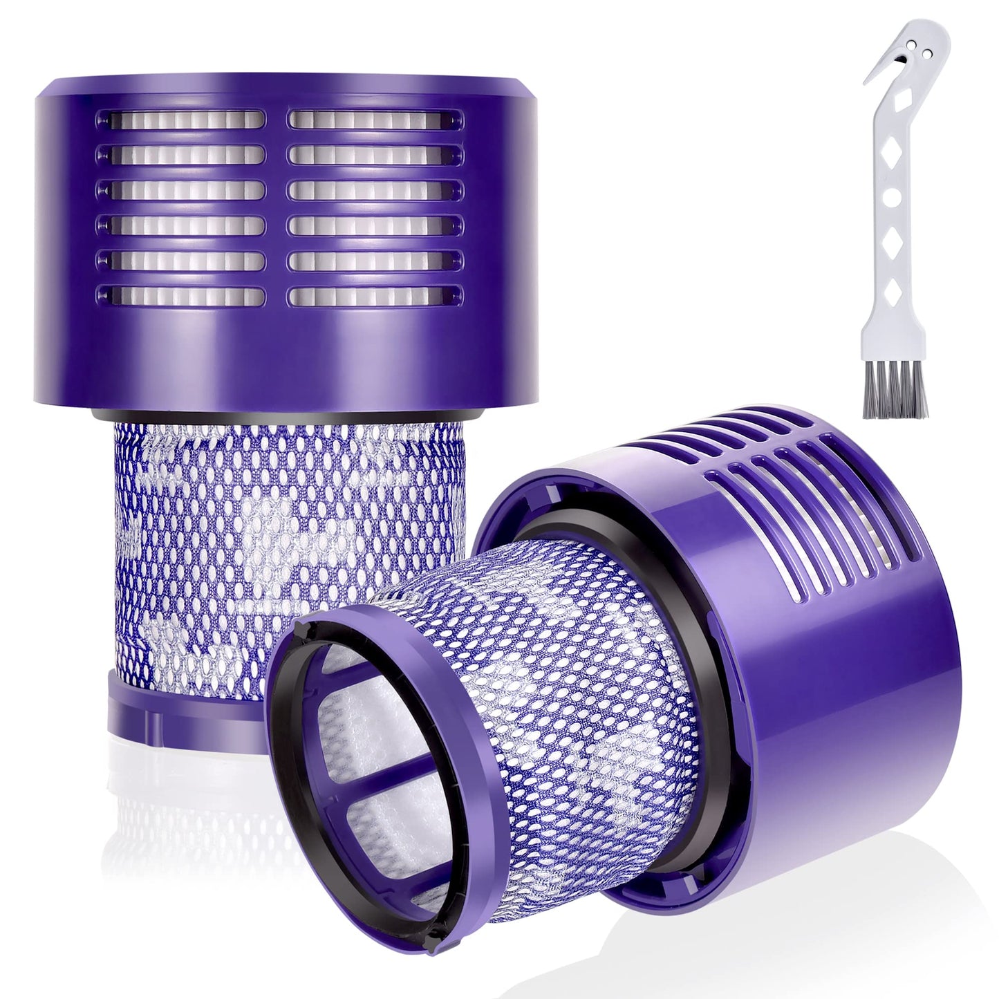 Leadaybetter Vacuum Filter Replacement for Dyson V10 Cyclone Animal Absolute Motorhead Total Clean, SV12, SV27, Replaces Part No. 969082-01 (2 Pack Filters and 1 Clean Brush) - Available at All In One Marketplace Canada