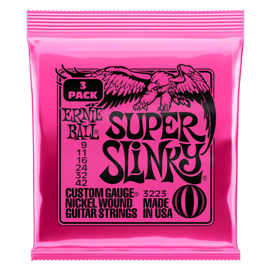 Ernie Ball Super Slinky Nickel Wound Cordes de Guitare Électrique, Lot de 3, Tirant 9-42 (P03223) 🍁 All In One Marketplace Canada