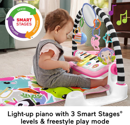 Fisher-Price Glow and Grow Kick & Play Piano Gym, Pink Fisher-Price