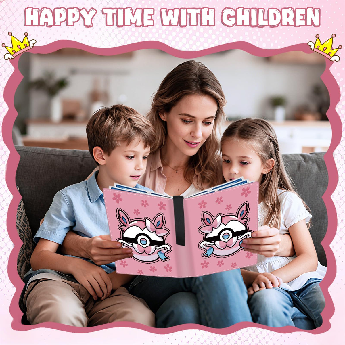 Trading Card Binder, 400 Pocket Cards Holder, 50 Double Sided Removable Pages, Portable Cards Album Holder Card Collection Christmas Gifts for Kids Stocking Stuffers, Pink 🍁 All In One Marketplace Canada