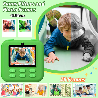 Upgrade Kids Camera Instant Print for Boys and Girls, 1080P HD Dual-Lens Selfie Digital Camera with Print Paper & 32G Card, Christmas Birthday Gifts Toys for Toddler and Teenagers Age 3-16 Years Old 🍁 All In One Marketplace Canada