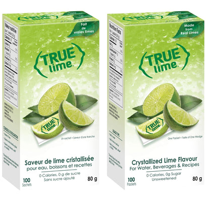 True Lemon & Lime Water Enhancer - Sugar-Free, Zero Calorie Citrus Packets (100 Count Each Flavor)