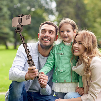 YOTOCversion 1.7 Meter/67 inch Phone Tripod Stand & Bluetooth Selfie Stick Tripod, Cellphone Tripod with Bluetooth Remote, Compatible with iPhone 16/15/14/13/12/12 pro/11/11pro/8
