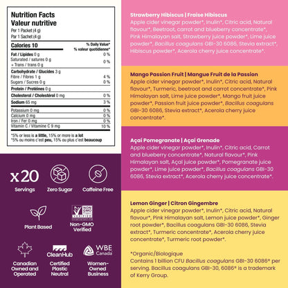 Blume SuperBelly Gut Health & Hydration Drink Mix – 20 Packets, Sugar-Free, Probiotics & Electrolytes