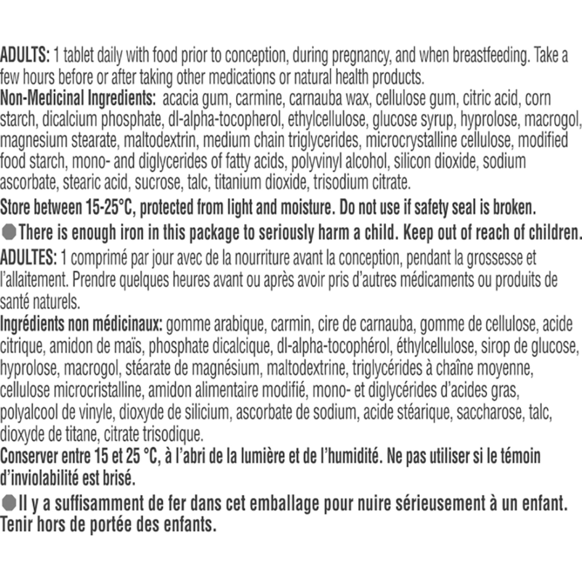 NESTLÉ Materna Prenatal Multivitamin Supplement | Folic Acid | 100 Tablets - Available at All In One Marketplace Canada