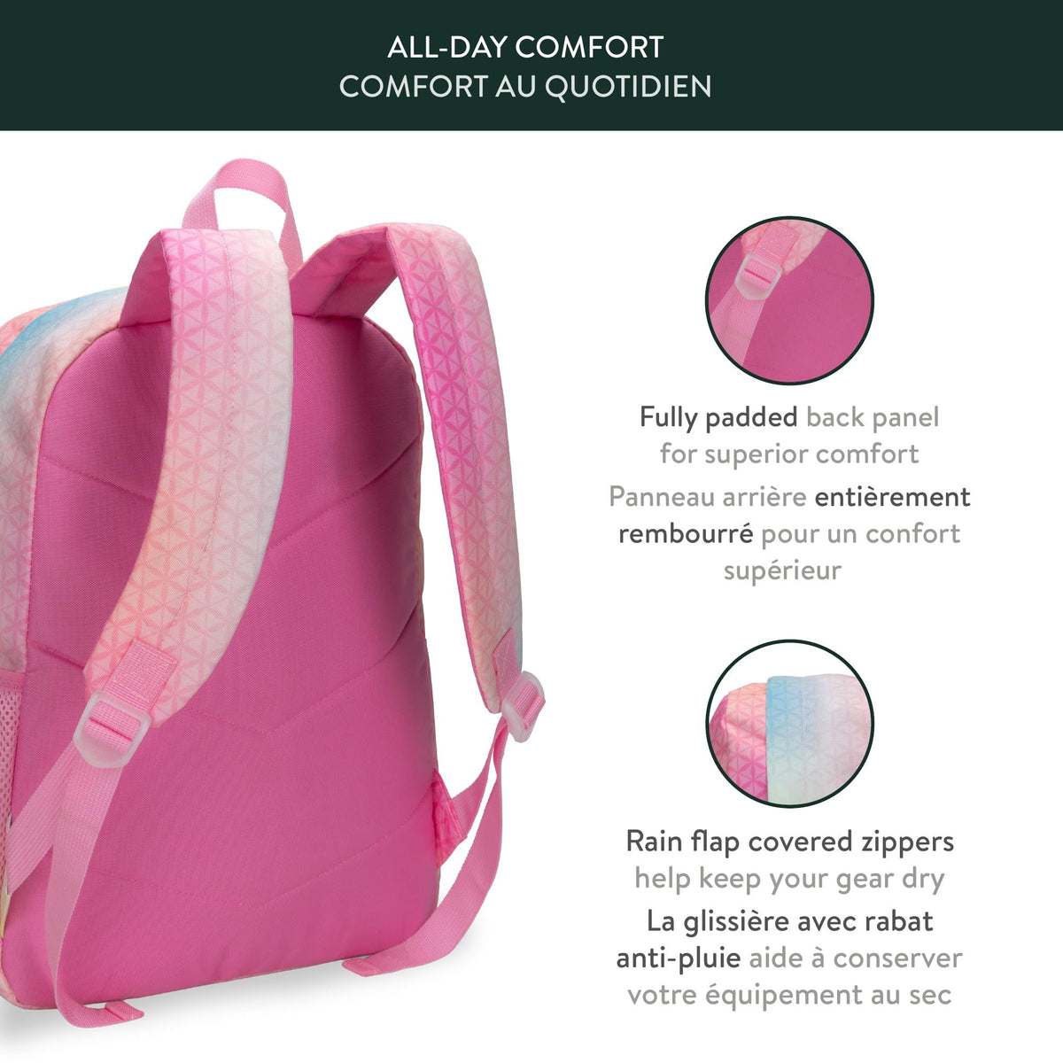 Ensemble coordonné 2 pièces Roots pour enfants, sac à dos de 22,5 L et sac à lunch de 5 L