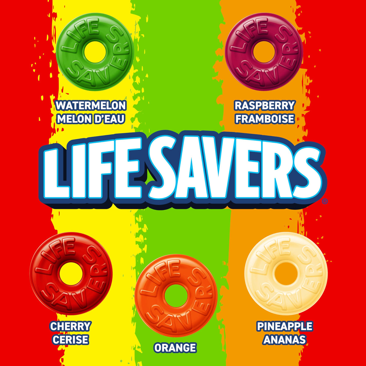 Life Savers Five Flavour Roll, 32gm, 20 Count, Red