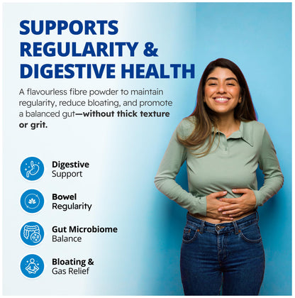 CanPrev Organic Fibre Feel Powder 325g, 65 Servings, Unflavoured & Easy to Mix, Promotes Digestive Wellness & Regularity, Quick-Dissolving & Gentle, Natural Ingredients, Perfect for Smoothies & Shakes - Available at All In One Marketplace Canada
