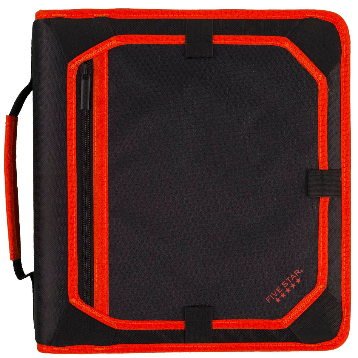 Five Star Zipper Binder, 2 Inch 3-Ring Binder with Round Rings, Expansion Panel and 5-Tab Expanding File, 580 Sheet Capacity, Red/Black (29052CE8)