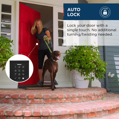 Weiser SmartCode Matte Black Keyless Entry Door Lock/Deadbolt Lock, 10-Button Touchpad Door Lock with Backlit Keypad, Up to 50 User Codes, Electronic Door Locks for Front Door, Modern Home Décor Weiser