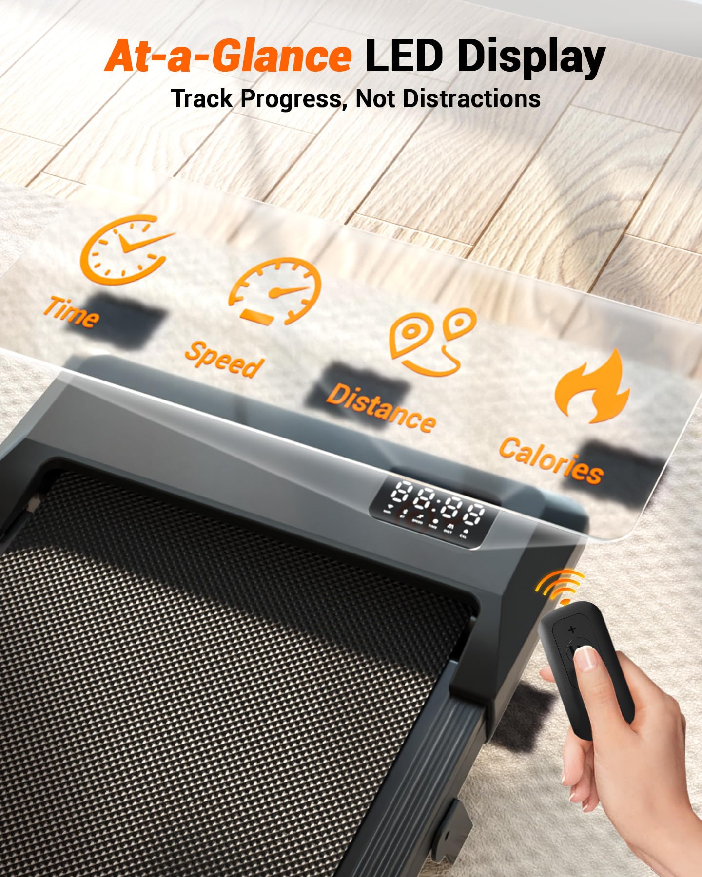 DeerRun 3-in-1 Incline Walking Pad, Under Desk Treadmill with 6% Incline, 2.5HP Quiet Portable Walking Machine for Home Office, 300 lbs Capacity, LED Display & Smart App, Ready-to-Use 🍁 All In One Marketplace Canada