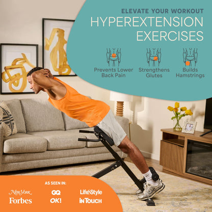 Lifepro Roman Chair Workout Bench, Back Extension, Home Gym Equipment