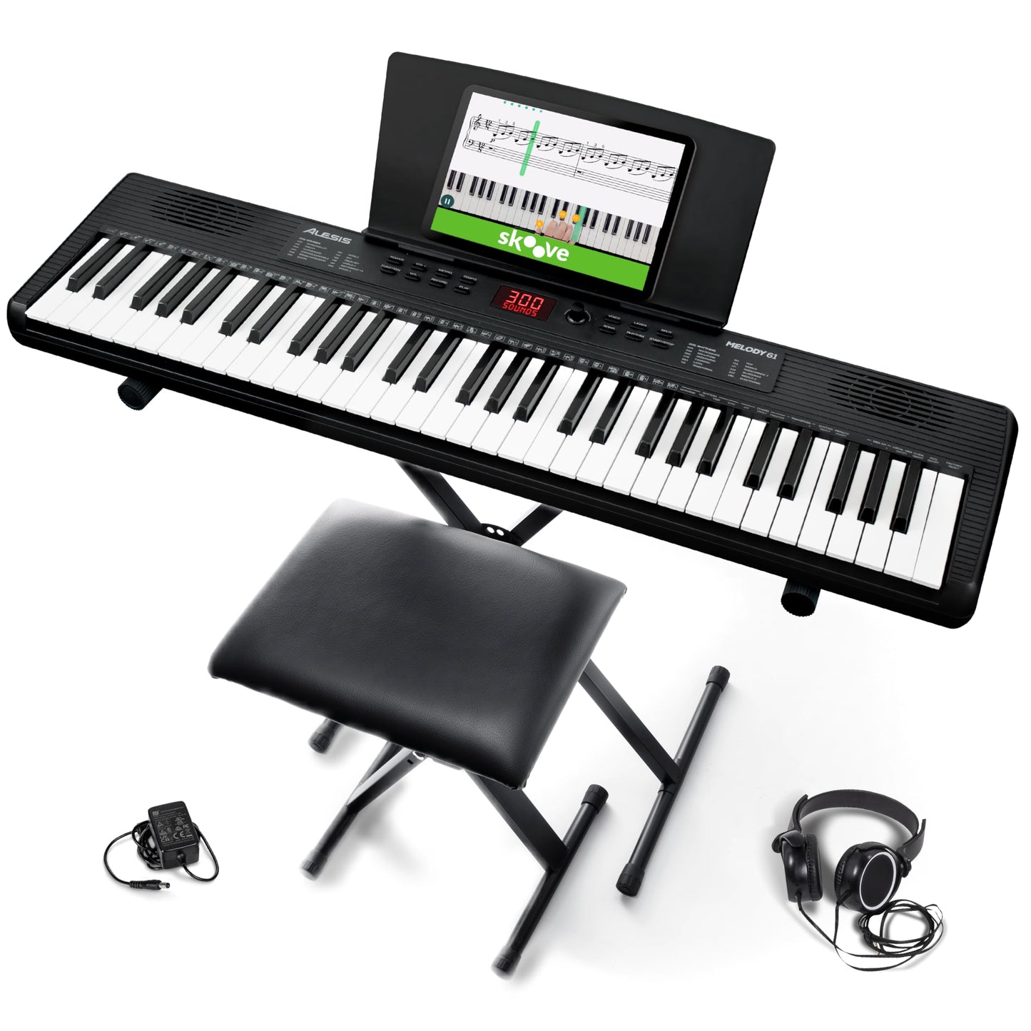 Alesis Melody 61 MK4 61-Key Piano Keyboard Bundle
