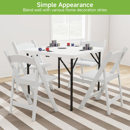 Real Relax 34" Square Folding Card Table with Handle