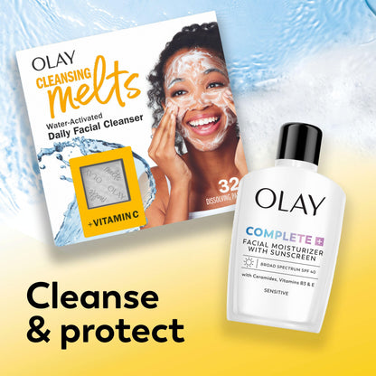 Olay Complete+ Face Moisturizer with Sunscreen SPF 40, For Sensitive Skin, Broad Spectrum Sun Protection, Fragrence-Free - No White Cast on All Tones, Nourishes Moisture Barrier - Ceramides, 177 mL - Available at All In One Marketplace Canada