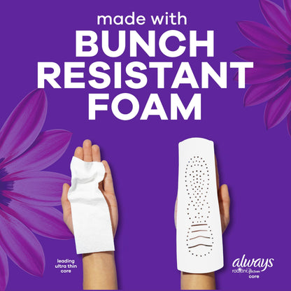 Always Radiant with FlexFoam Pads, Size 5, Extra Heavy Overnight Absorbency, with Wings, Lightly Scented, Up to ZERO leaks, ZERO feel, ZERO odor, 54 Count 🍁 All In One Marketplace Canada
