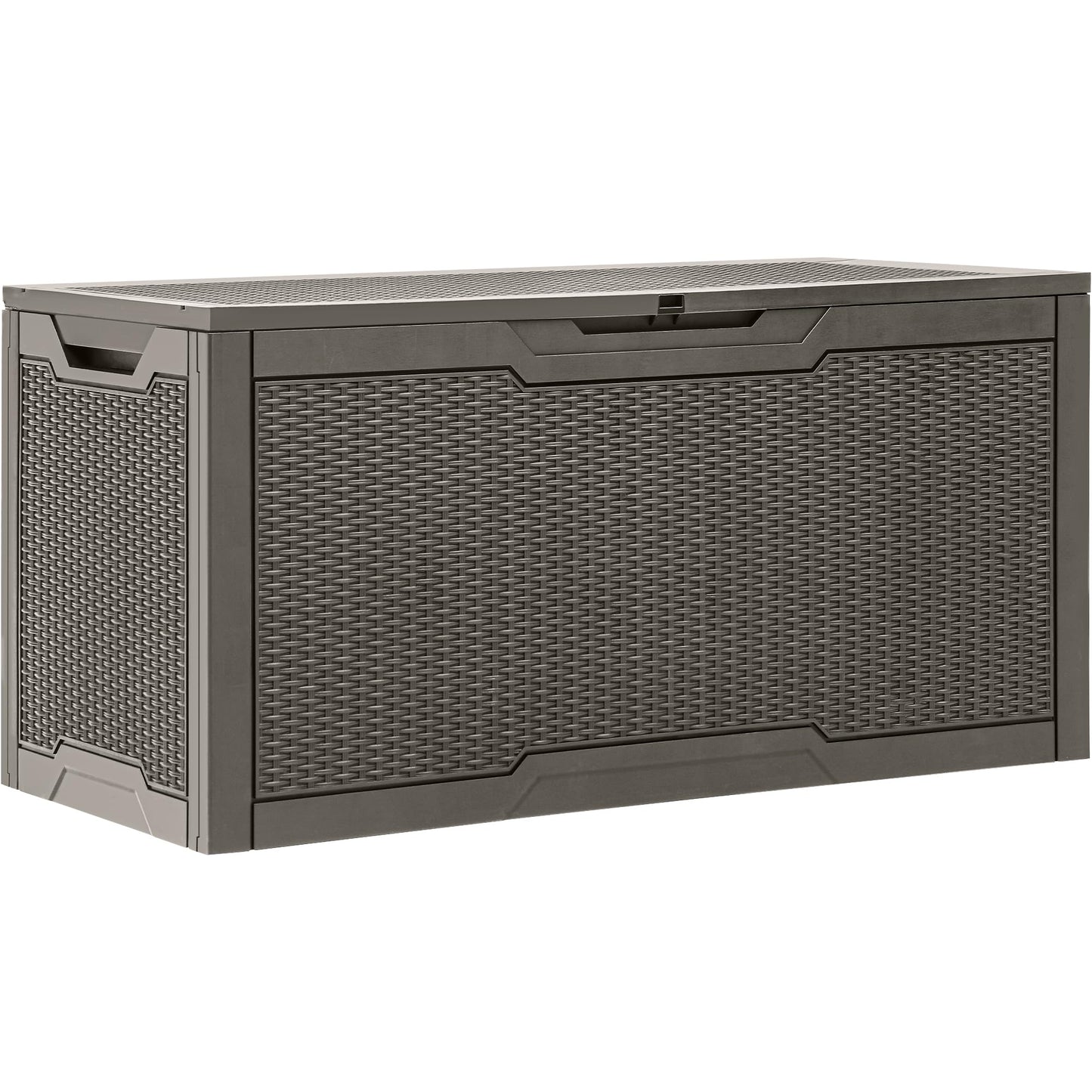 YITAHOME 100 Gallon Large Resin Deck Box Outdoor Storage Boxes for Patio Furniture, Outdoor Cushions, Garden Tools and Pool Supplies-Waterproof,Lockable (Taupe) YITAHOME