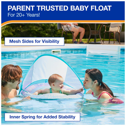 SwimWays Baby Spring Float, Baby Pool Float with Canopy, Swim Training PFD, Swimming Pool Accessories for Babies and Toddlers 9-24 Months, Shark 🍁 All In One Marketplace Canada
