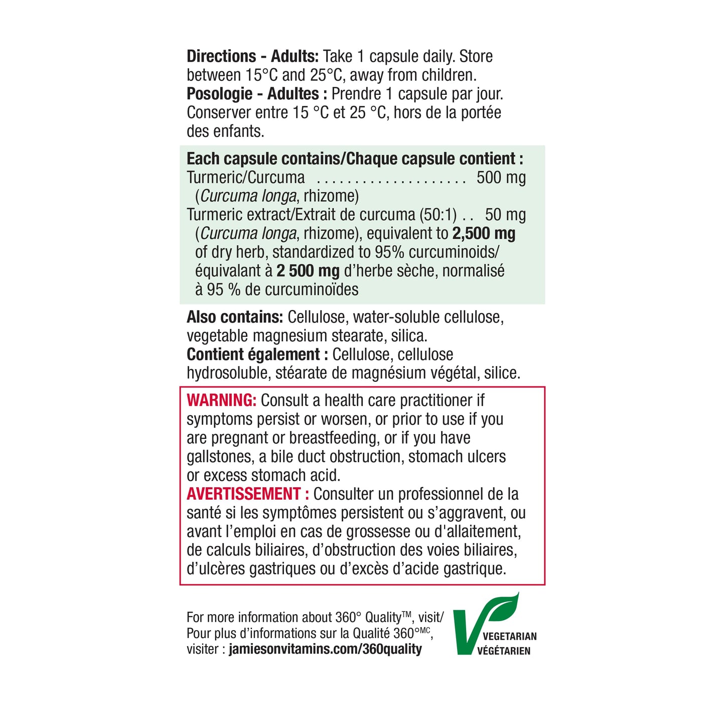Jamieson Curcumin Turmeric 550 mg, Provides Natural Joint Pain Relief, Supports Inflammation, and Helps with Digestion. NON-GMO, Gluten-Free, 90 Vegetarian Capsules, Proudly Canadian - Available at All In One Marketplace Canada