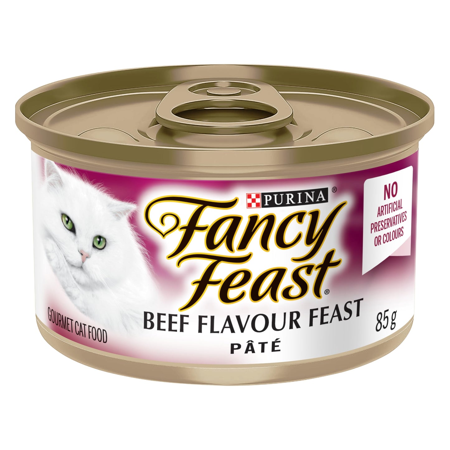 Fancy Feast Wet Cat Food, Pate Beef Flavour - 85 g Can (24 Pack) Fancy Feast