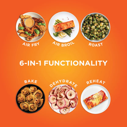 Ninja Foodi 6-in-1 8-qt. (7.6L) 2-Basket Air Fryer DualZone Technology, Match Cook & Smart Finish to Roast, Broil, Dehydrate & More for Quick, Easy Meals, Slate Grey (DZ201C) Canadian Version