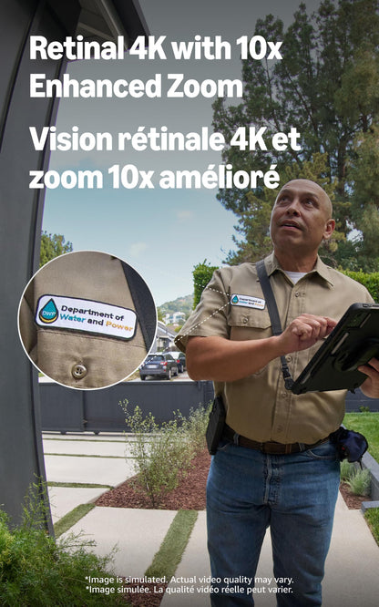 Ring Wired Doorbell Pro (Newest Model) — Retinal 4K with wide-angle video, 10x Enhanced Zoom, and Low-Light Sight, Deep Silver
