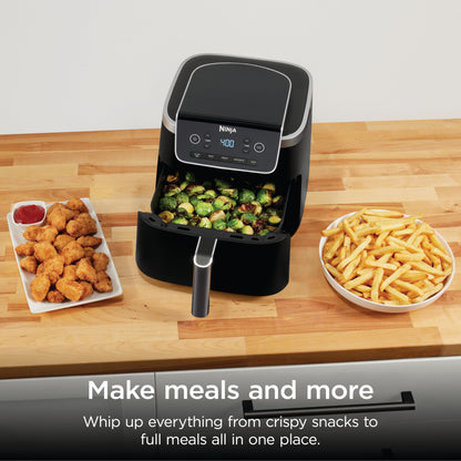 Ninja Air Fryer Pro 5-in-1, 5 QT Capacity, Air Fry, Bake, Roast, Reheat, and Dehydrate, Air Crisp Technology, Nonstick Basket & Crisper Plate, Grey, AF142C - Available at All In One Marketplace Canada