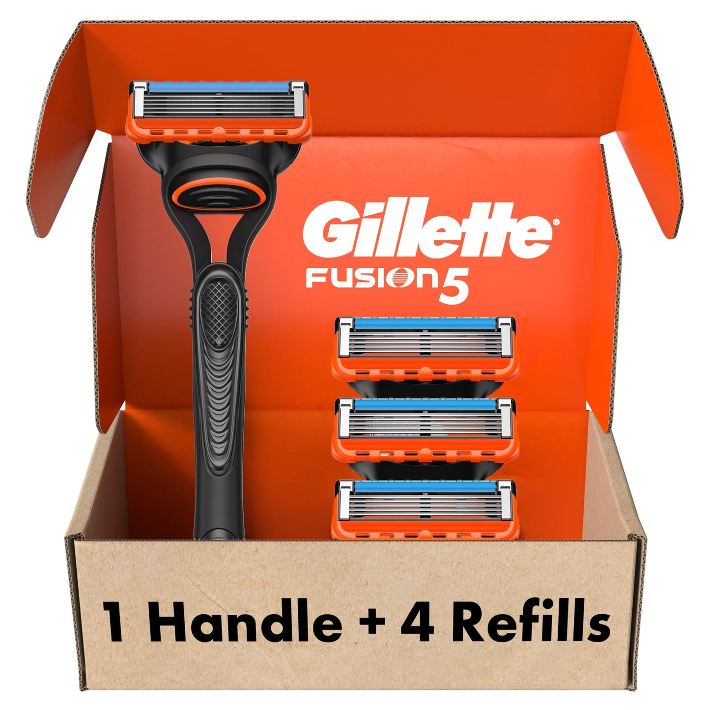 Gillette Razors, Fusion 5 Razor Men, 5-Blade, 1 Handle + 4 Refill - Available at All In One Marketplace Canada