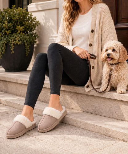 Litfun Fuzzy Memory Foam Slippers for Women Indoor Outdoor House Shoes 🍁 All In One Marketplace Canada