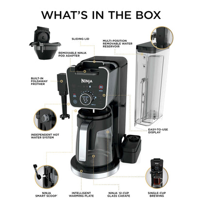 Ninja CFP301C DualBrew Pro Specialty Coffee System, Single-Serve, Pod, and 12-Cup Drip Coffee Maker (Canadian Version) , Black