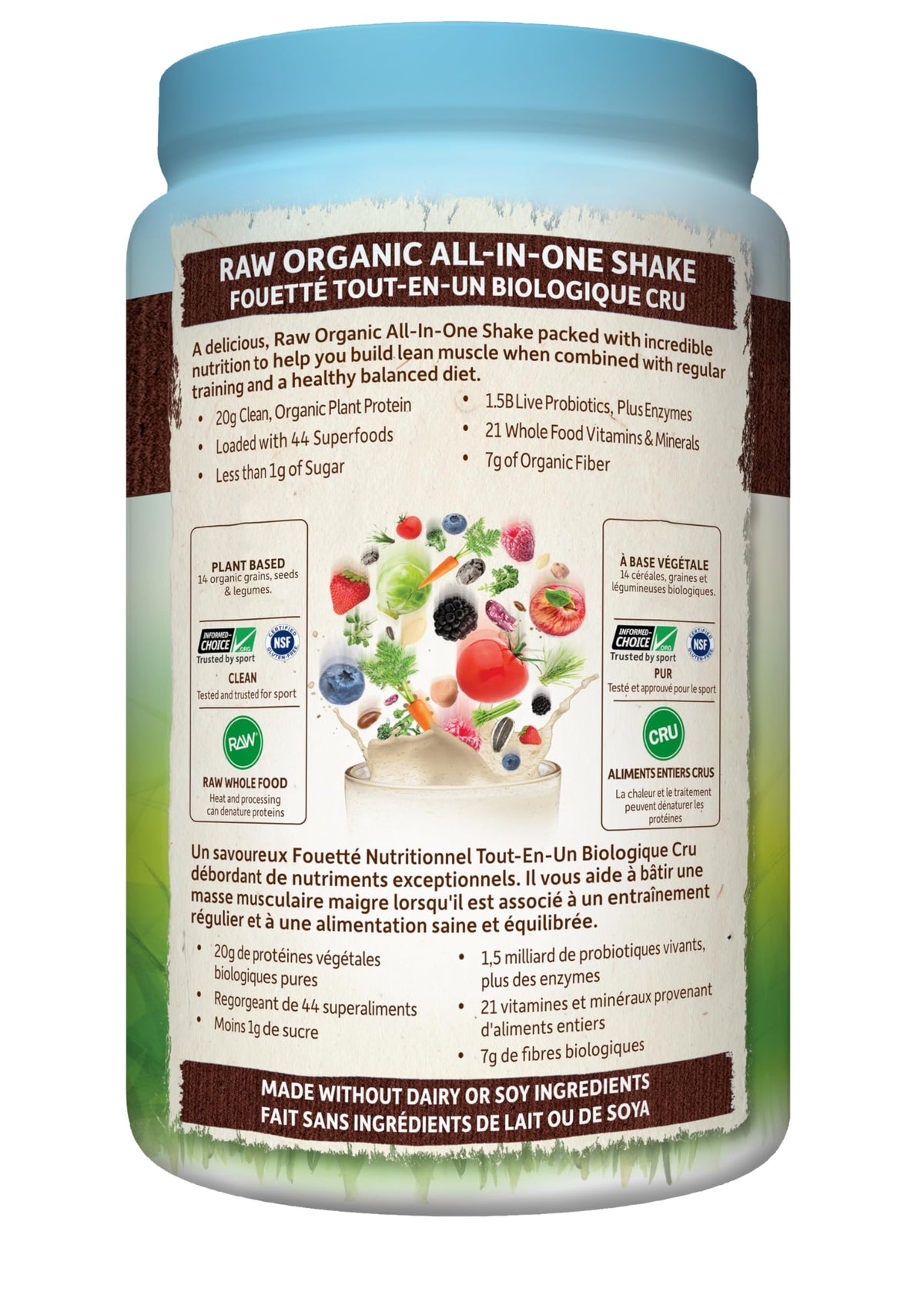 Garden of Life Raw All-in-One Nutritional Shake, Chocolate Cocoa, (28 servings- 1017g) Packed with 20 grams of Certified Organic Plant Protein packed with incredible nutrition to help build lean muscle. Assists in the building of lean muscle when combined