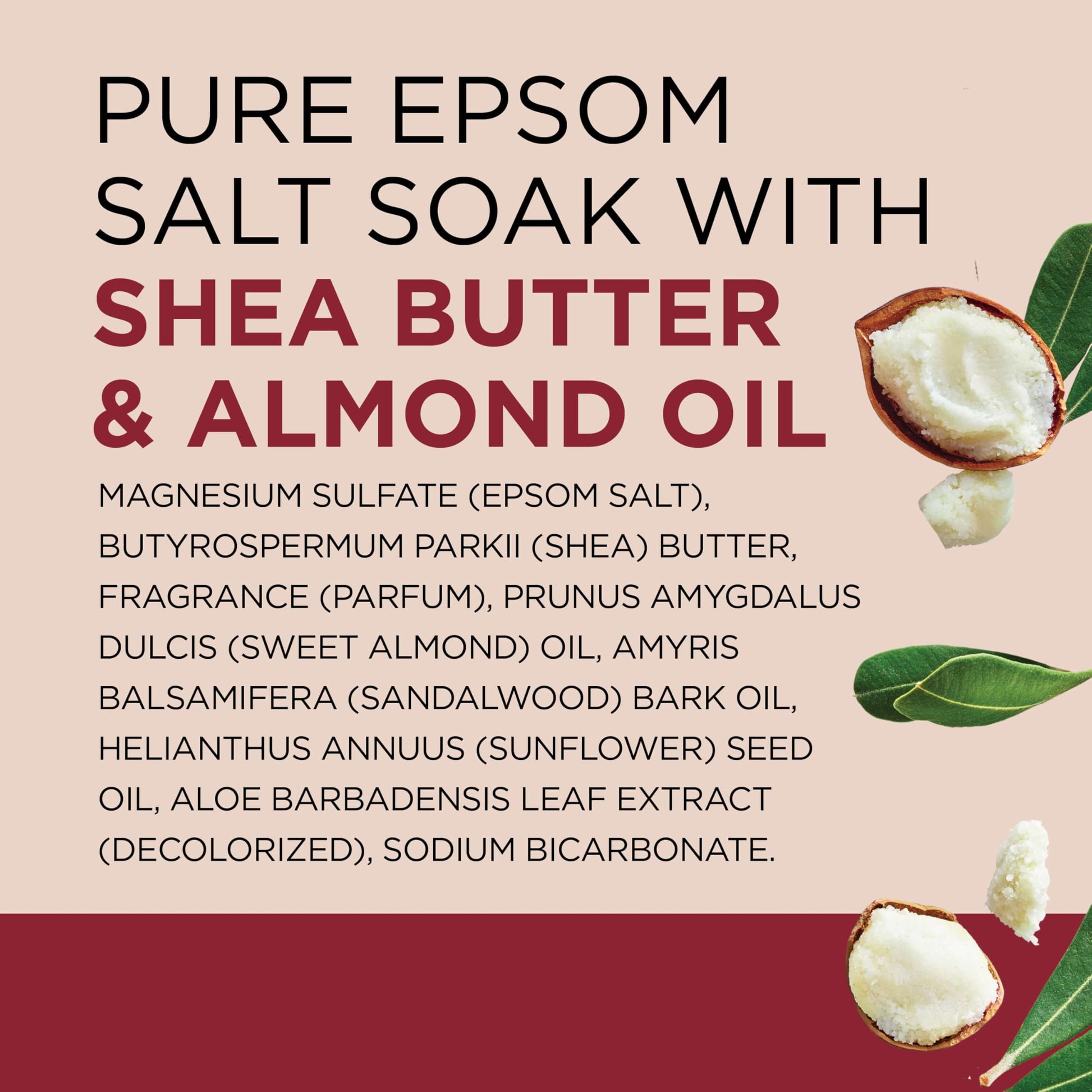 Dr Teal's Pure Epsom Salt Teal's Soaking Solution, Shea Butter & Almond Oil, 48 Oz