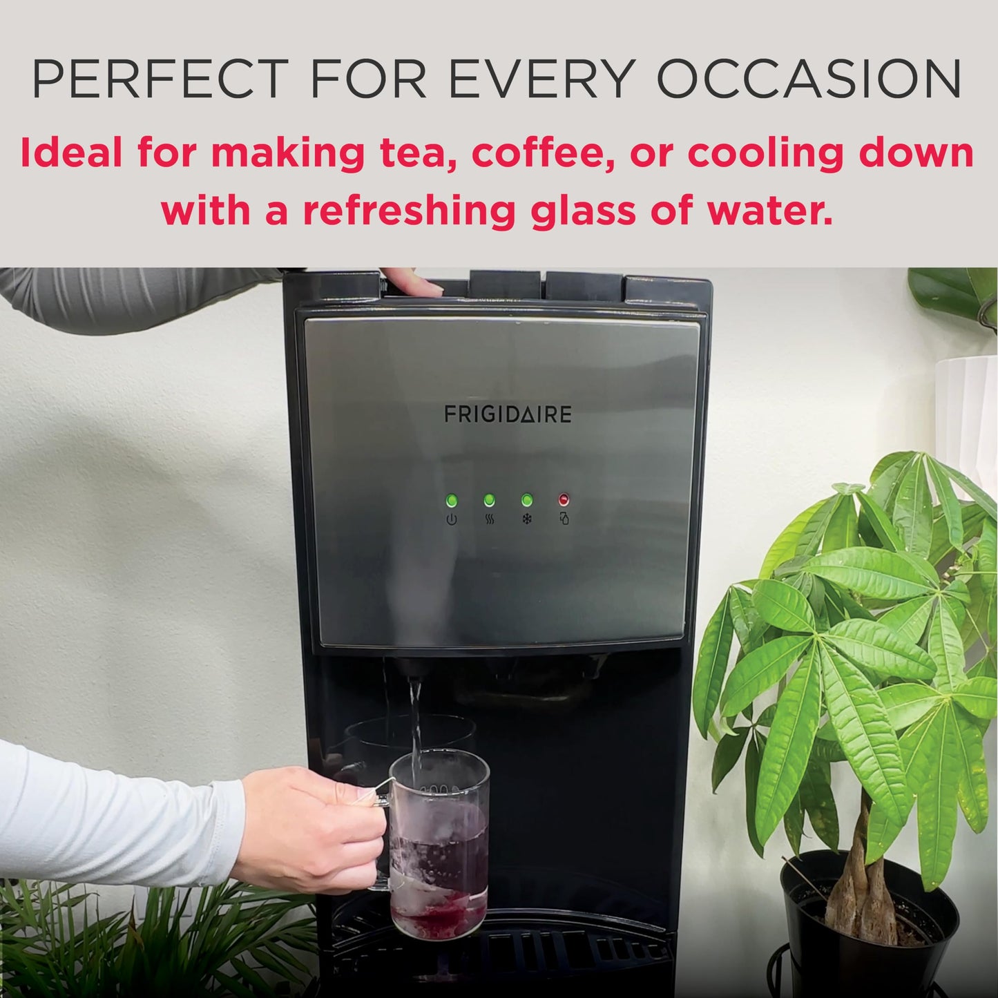 Frigidaire, 5 Gallon Bottom Loading Hot and Cold Water Dispenser, Stainless Steel Frigidaire