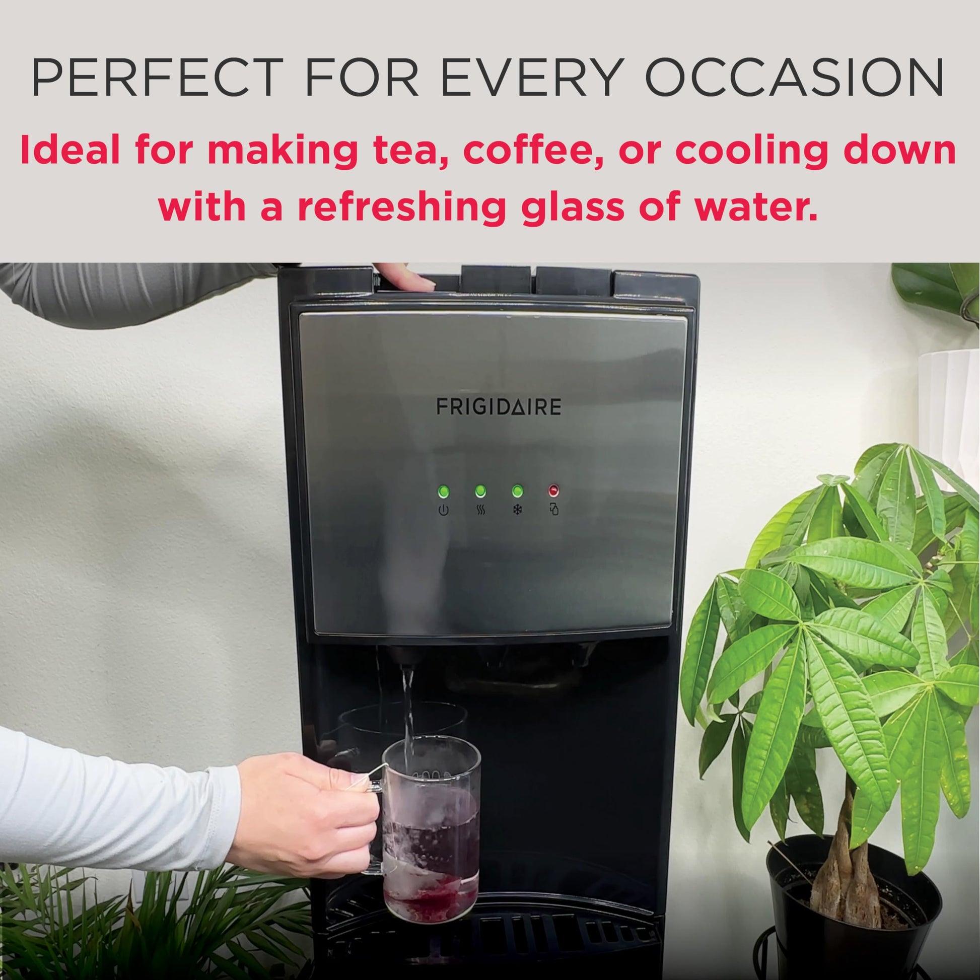 Frigidaire, 5 Gallon Bottom Loading Hot and Cold Water Dispenser, Stainless Steel Frigidaire