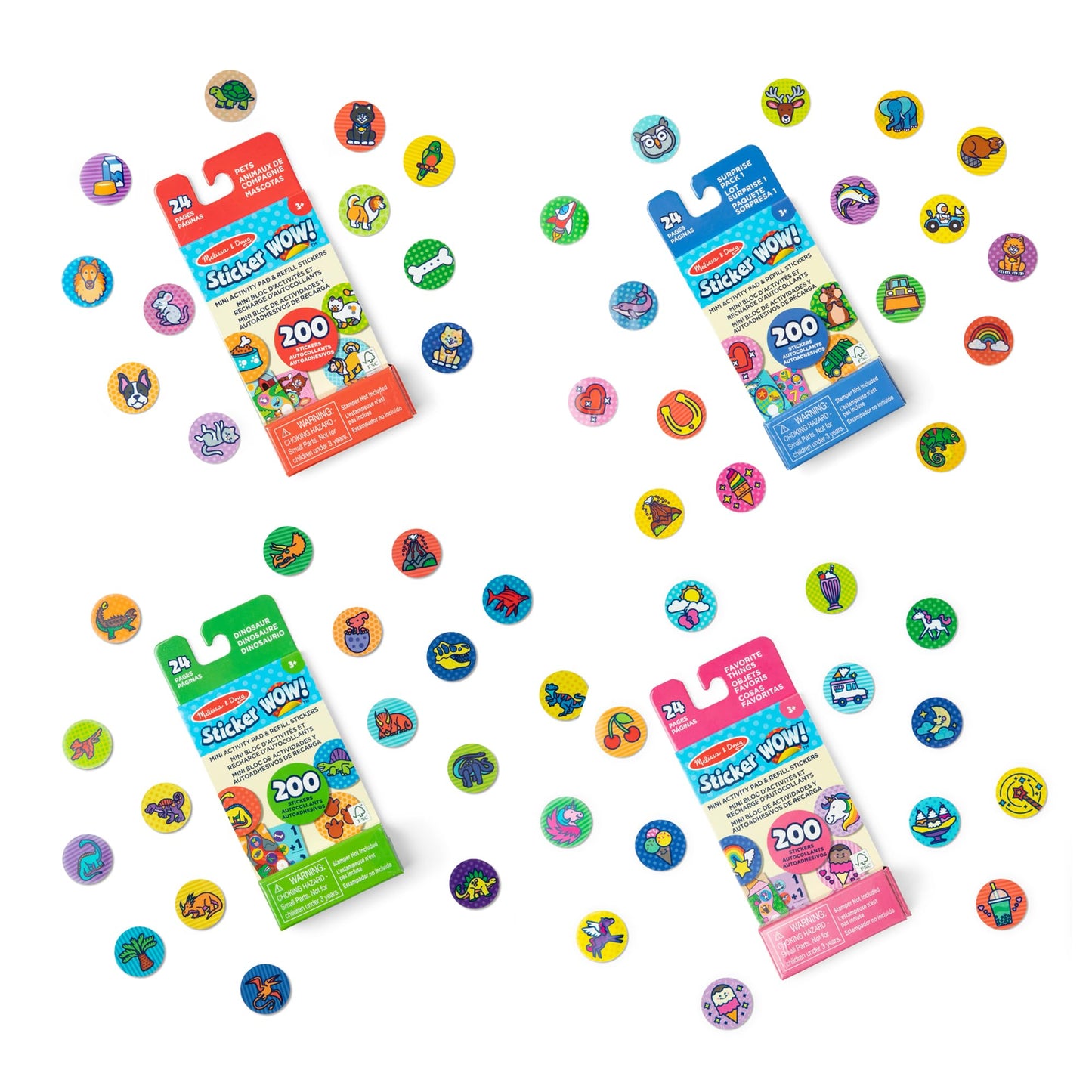 Melissa & Doug Sticker WOW! Mini Activity Pad & Refill Stickers 4-Pack Set 🍁 All In One Marketplace Canada