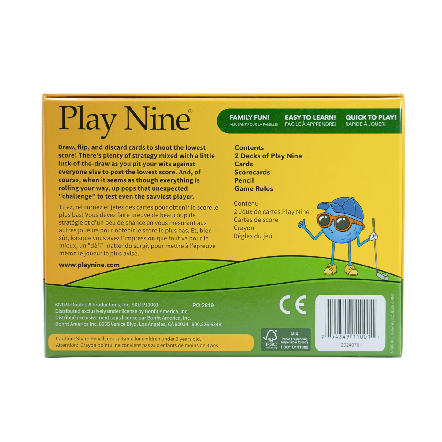 Play Nine - The Card Game of Golf, Best Card Games for Families, Strategy Game for Couples, Fun Game Night Kids, Teens and Adults, The Perfect Golf Gift